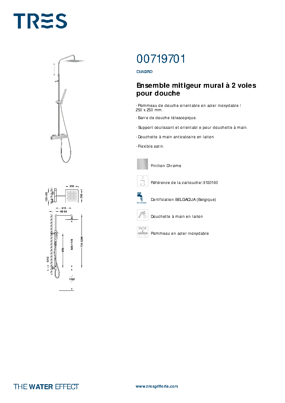 Fiche technique fournisseur
