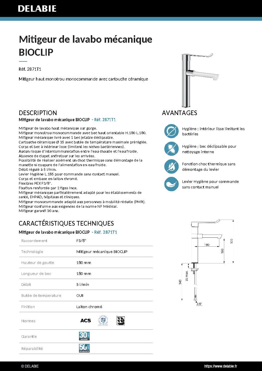 Fiche technique fournisseur