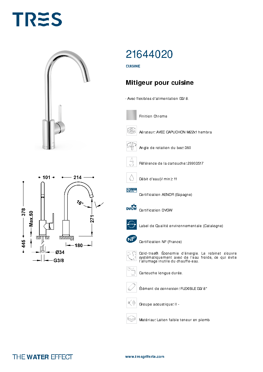 Fiche technique fournisseur