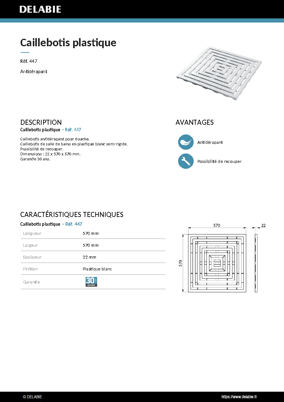 Fiche technique fournisseur