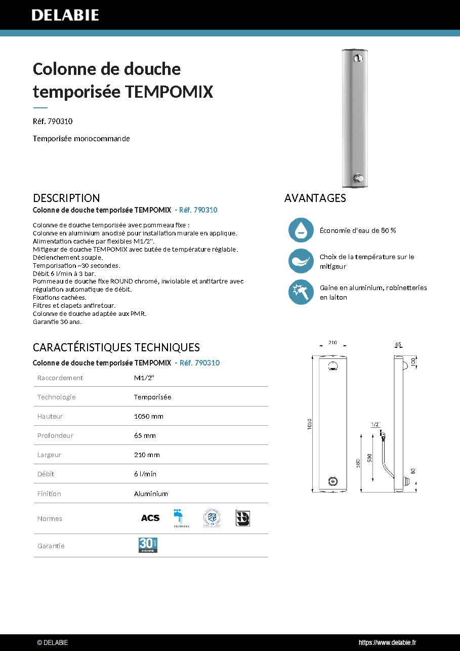 Fiche technique fournisseur