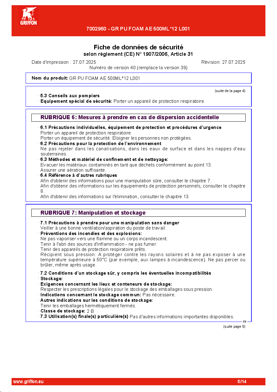 Fiche technique fournisseur