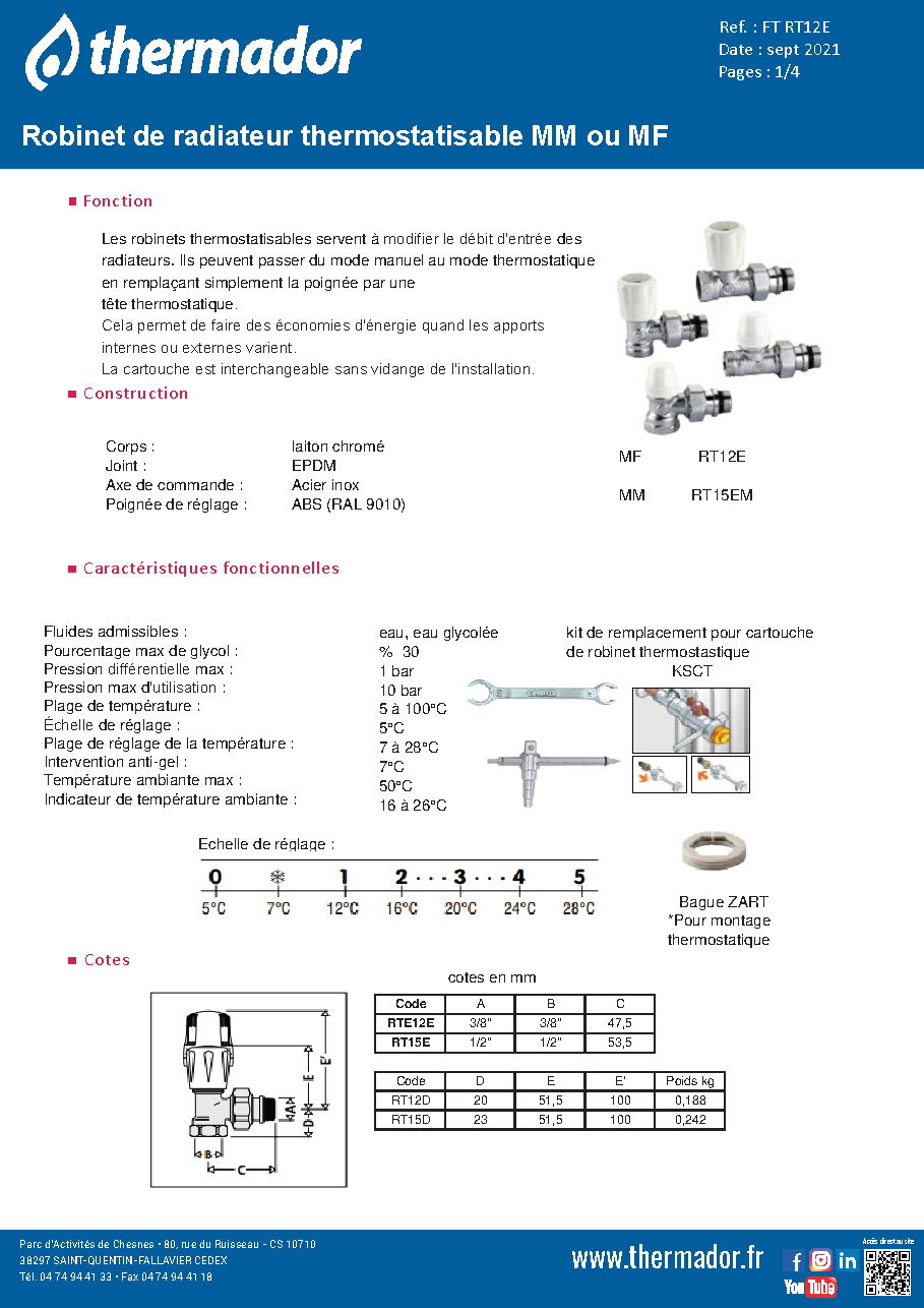 Fiche technique fournisseur