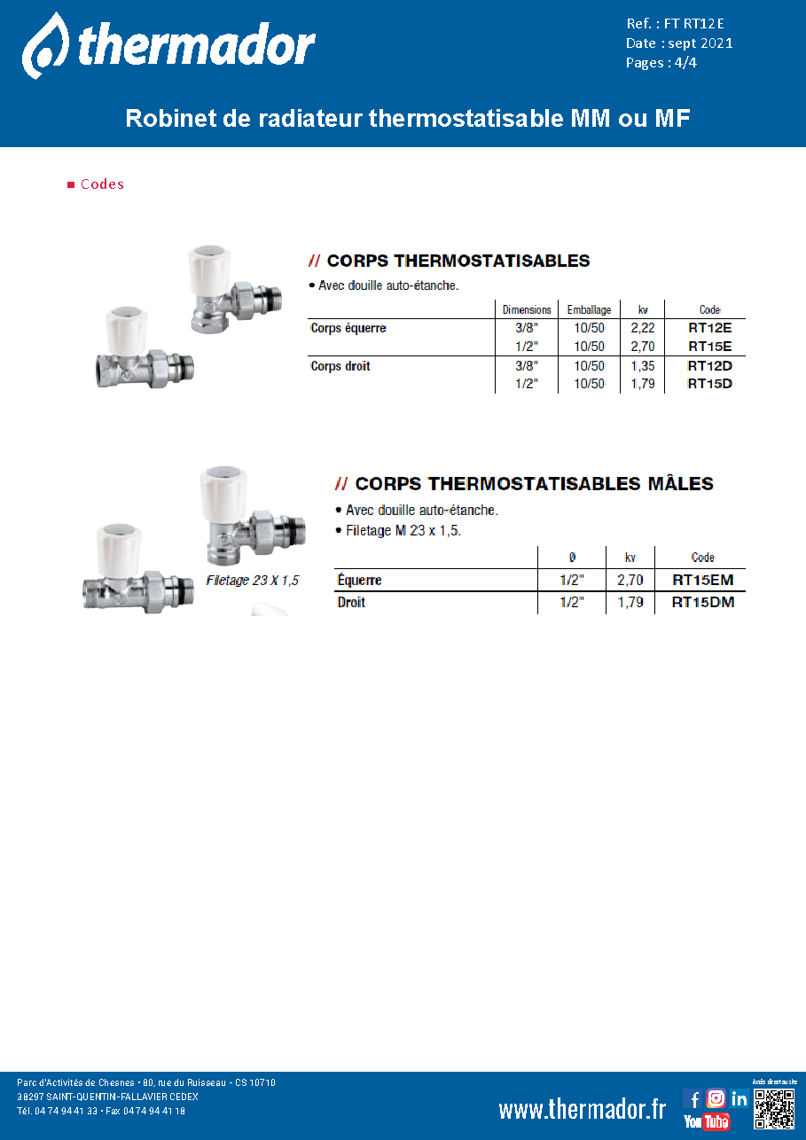 Fiche technique fournisseur