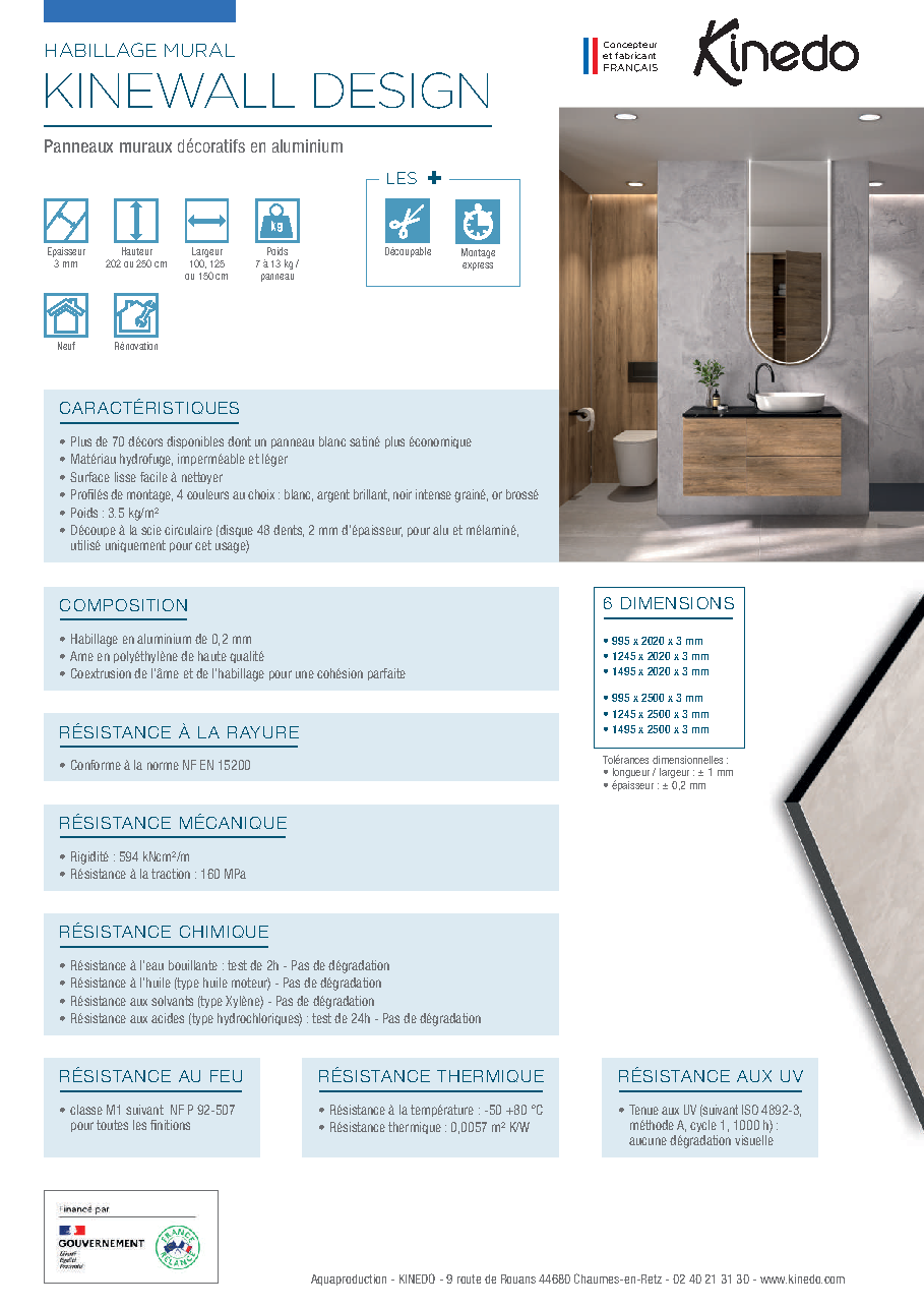 Fiche technique fournisseur