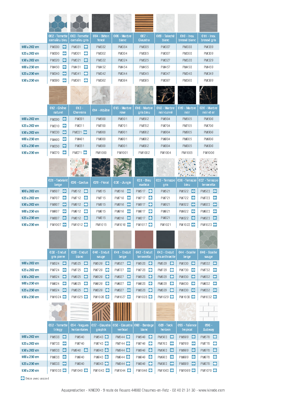 Fiche technique fournisseur