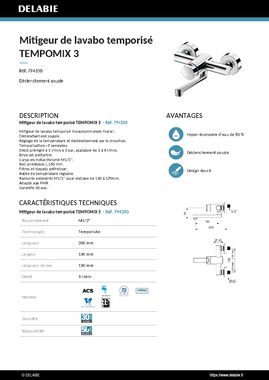 Fiche technique fournisseur