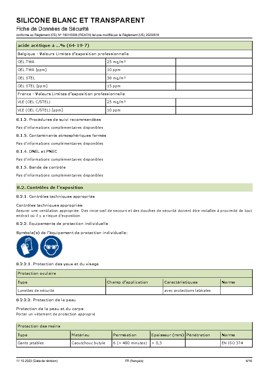 Fiche technique fournisseur