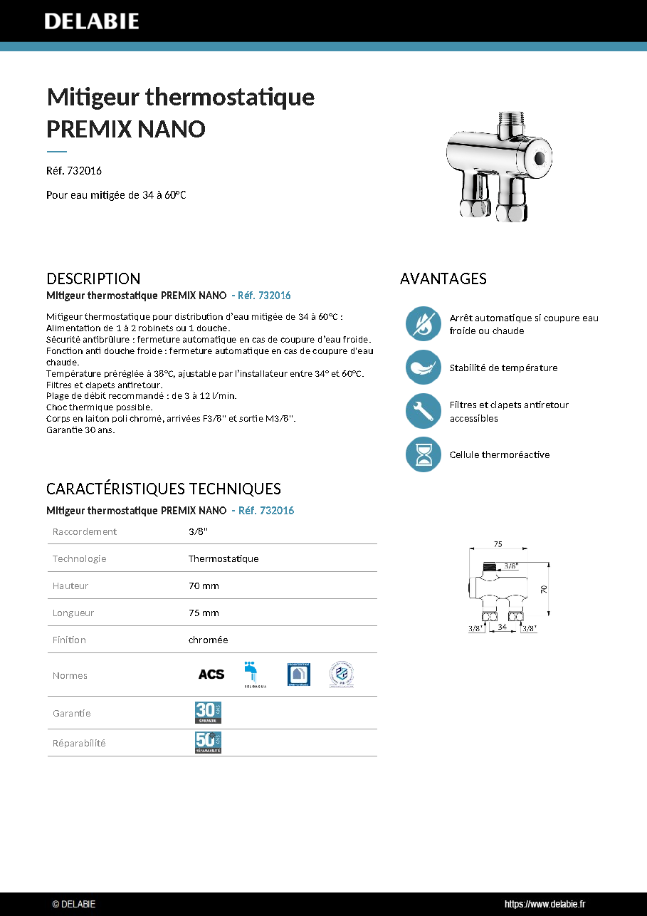 Fiche technique fournisseur