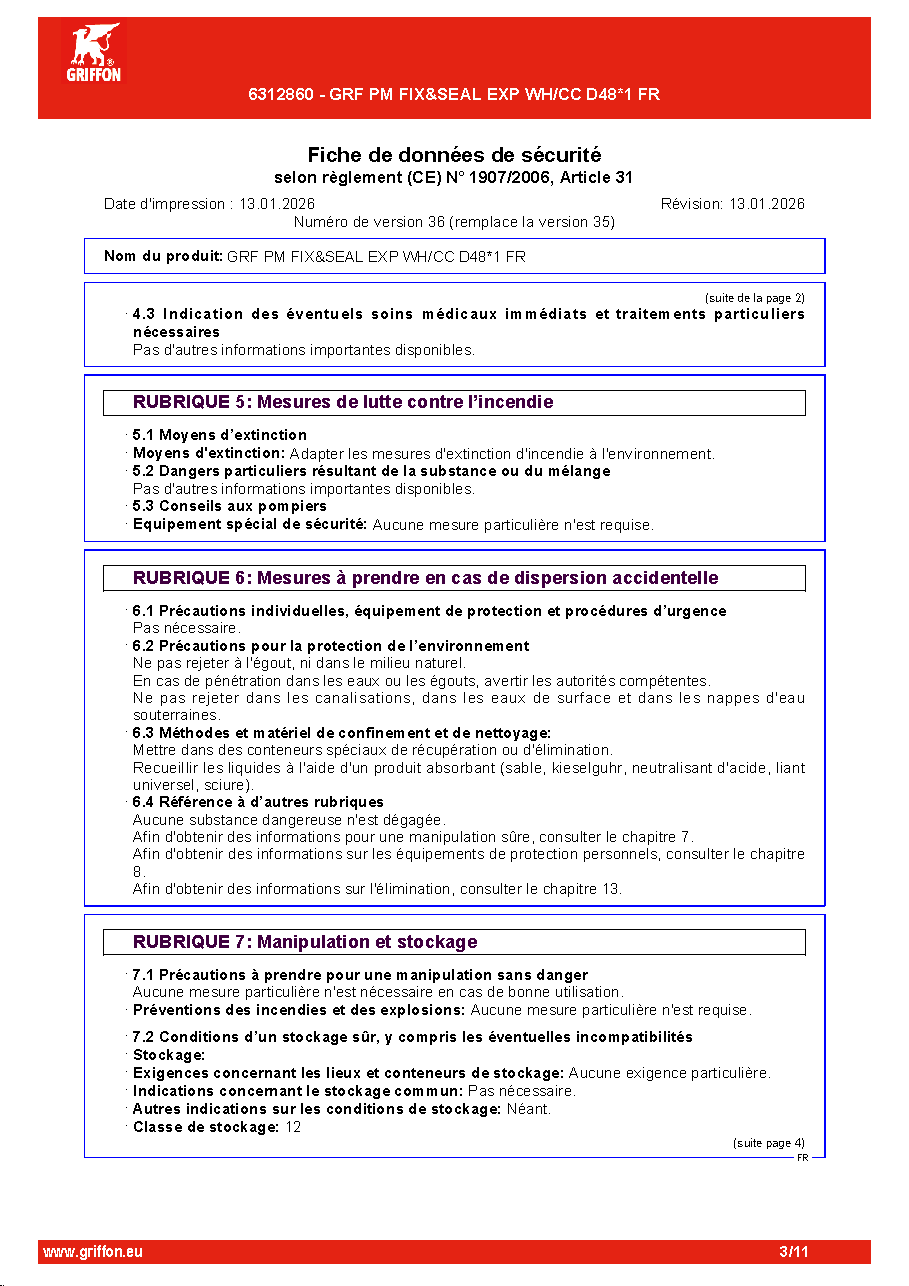 Fiche technique fournisseur
