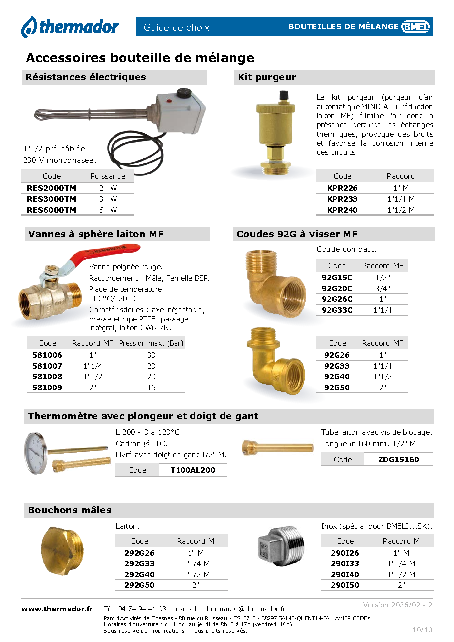 Fiche technique fournisseur