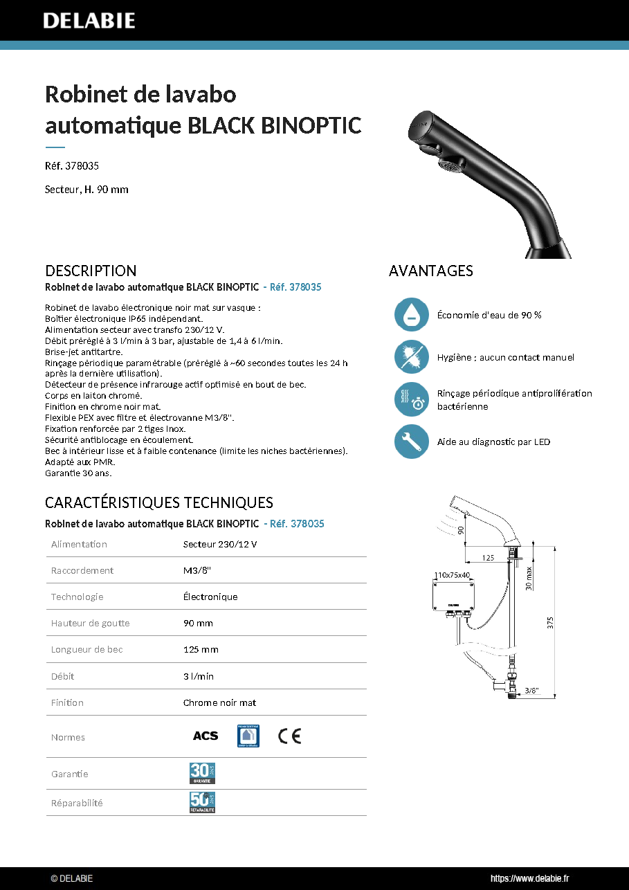 Fiche technique fournisseur