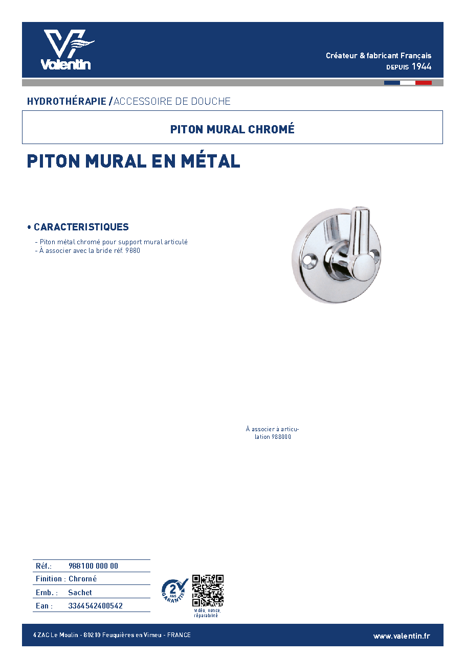 Fiche technique fournisseur