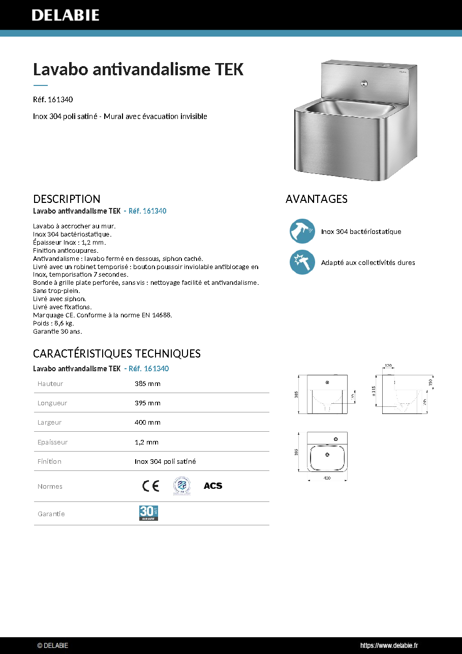 Fiche technique fournisseur
