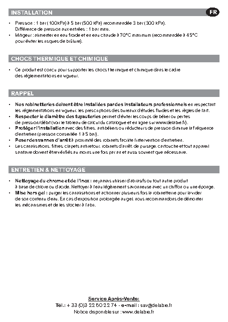Fiche technique fournisseur
