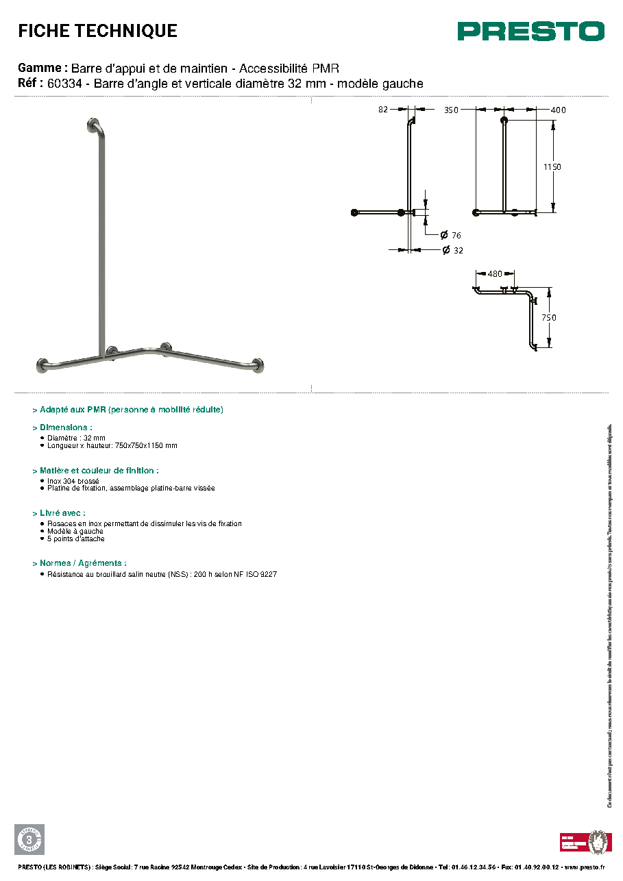 Fiche technique fournisseur