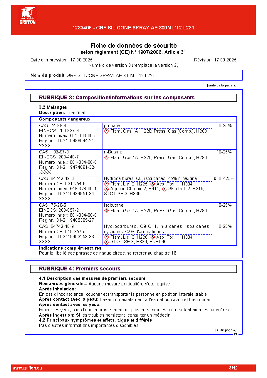 Fiche technique fournisseur
