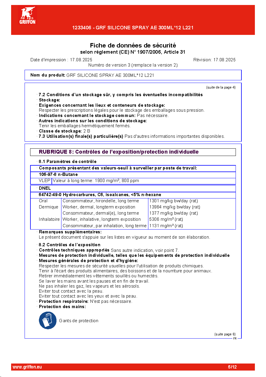 Fiche technique fournisseur