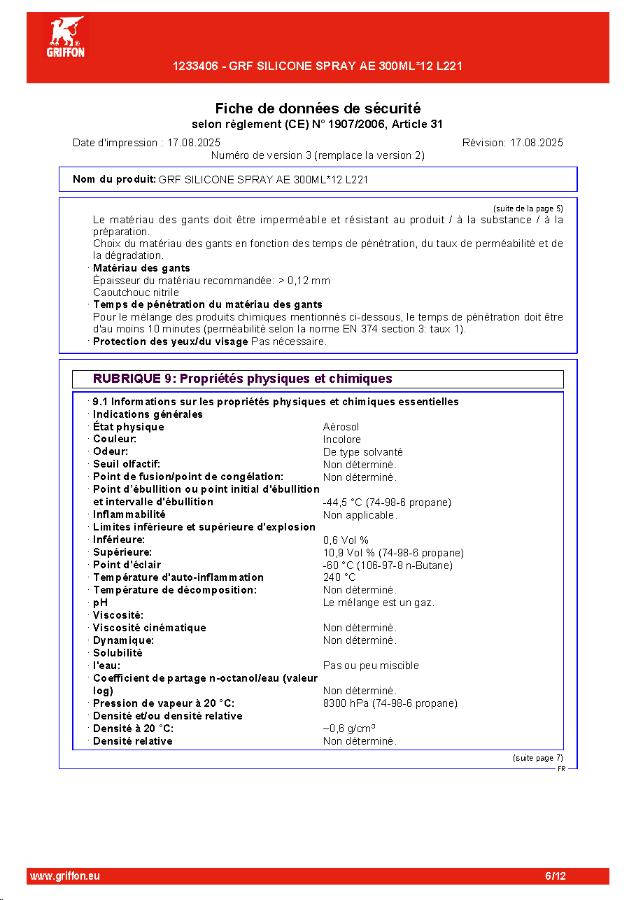 Fiche technique fournisseur