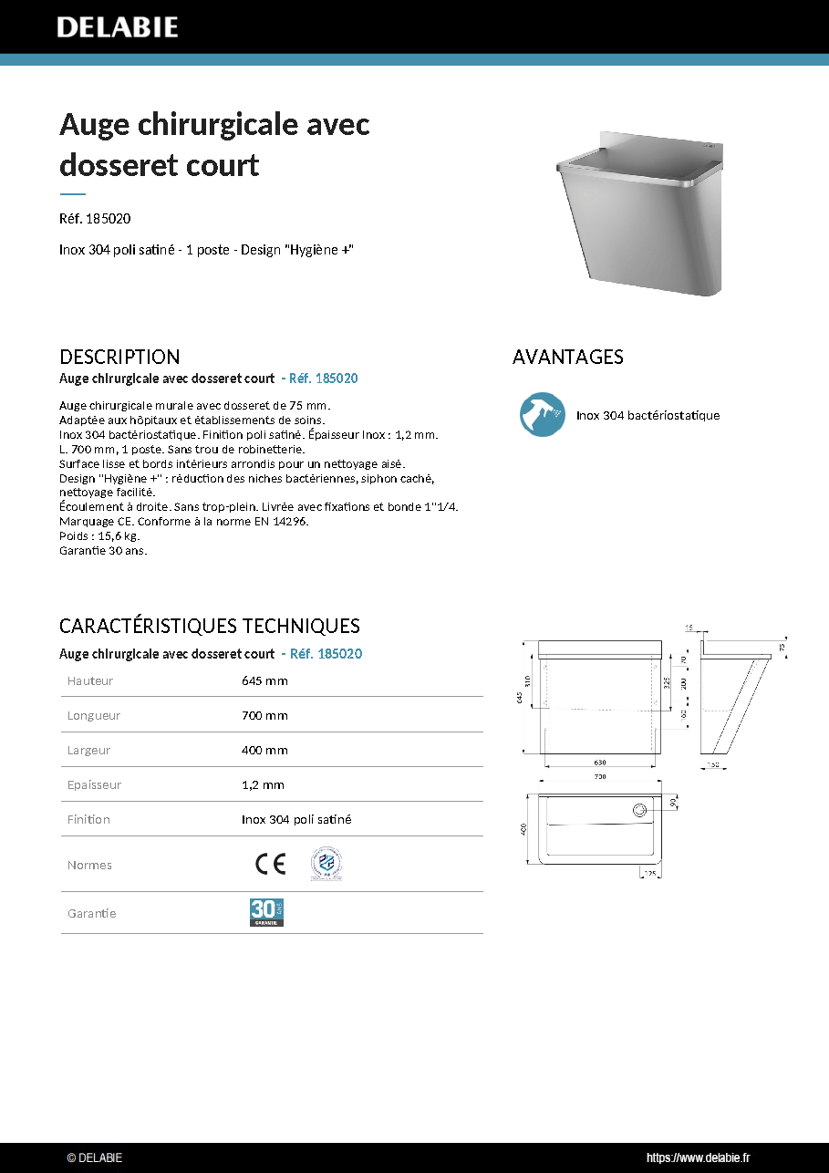 Fiche technique fournisseur