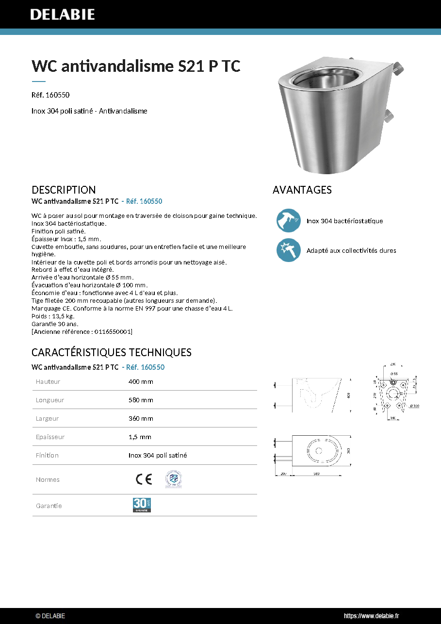 Fiche technique fournisseur