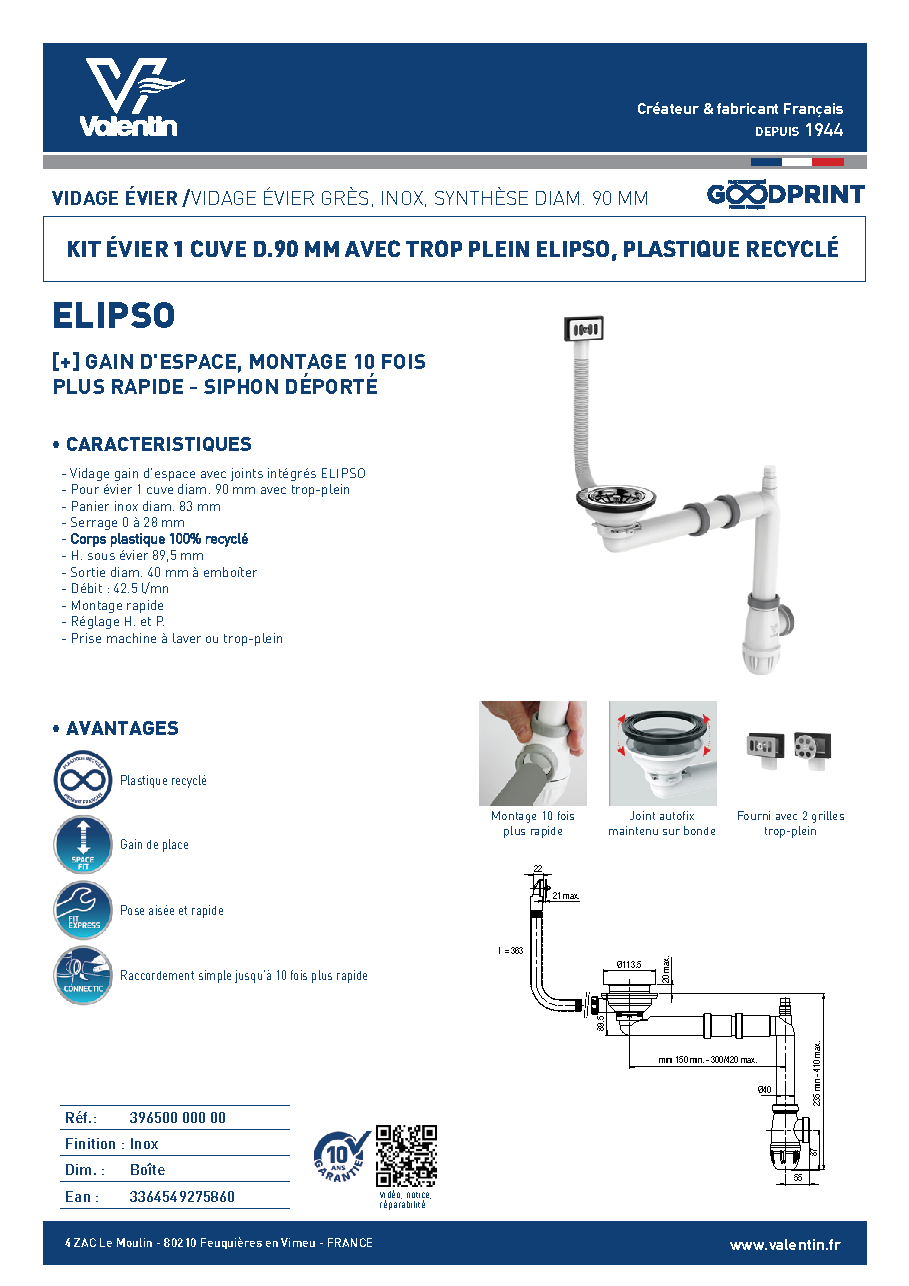 Fiche technique fournisseur