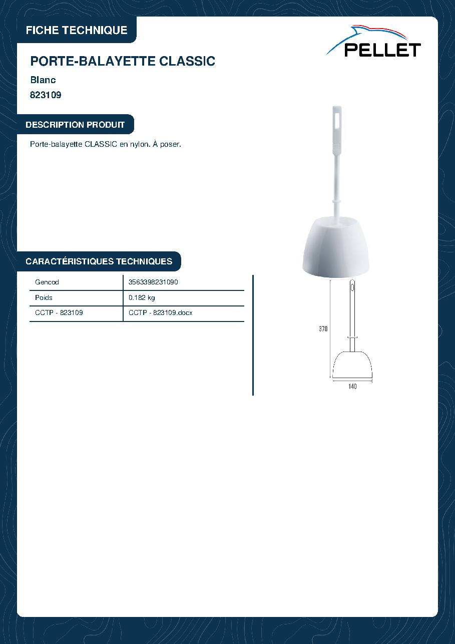 Fiche technique fournisseur