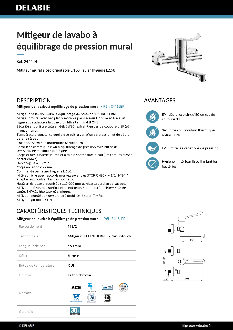 Fiche technique fournisseur