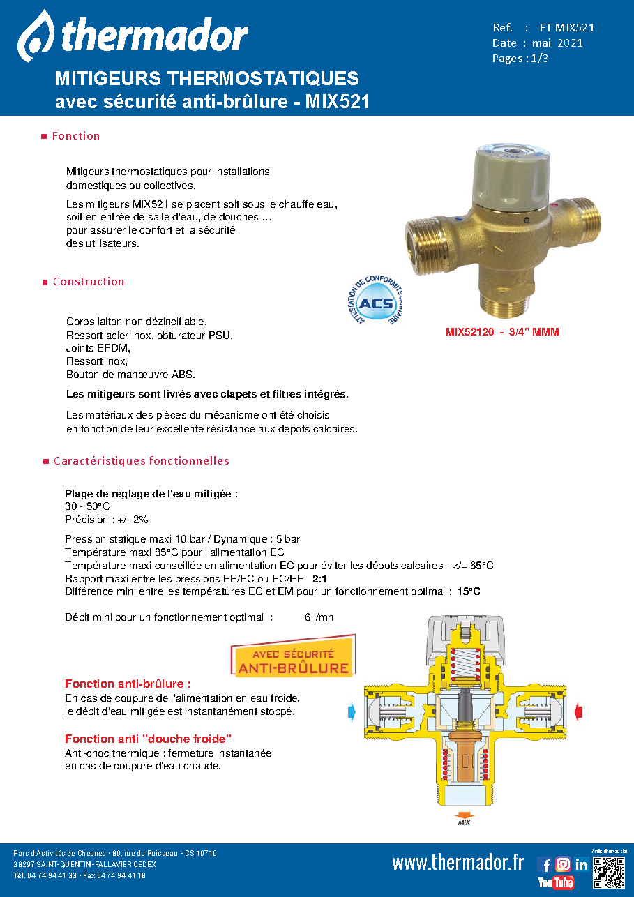 Fiche technique fournisseur