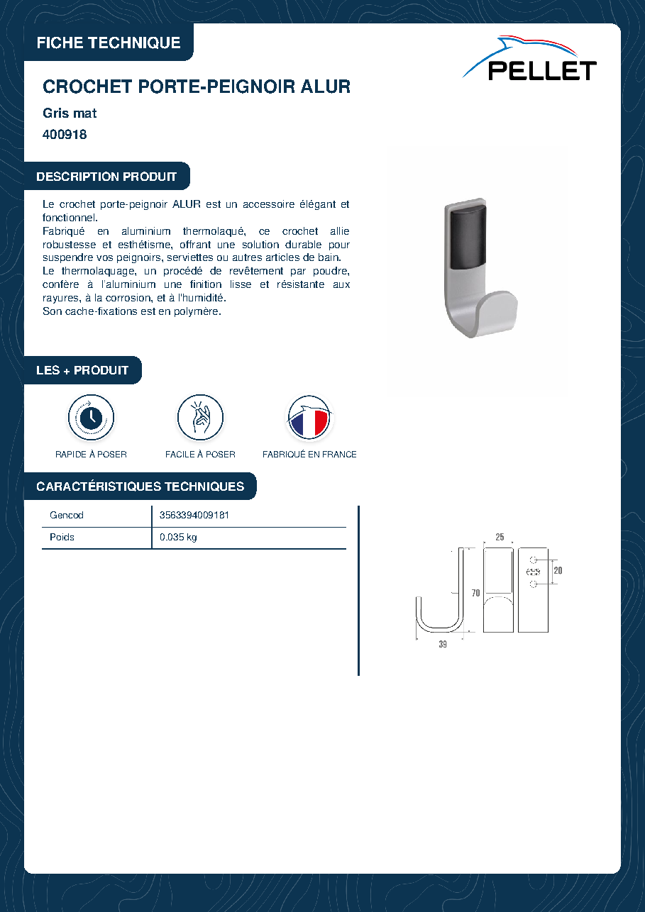 Fiche technique fournisseur