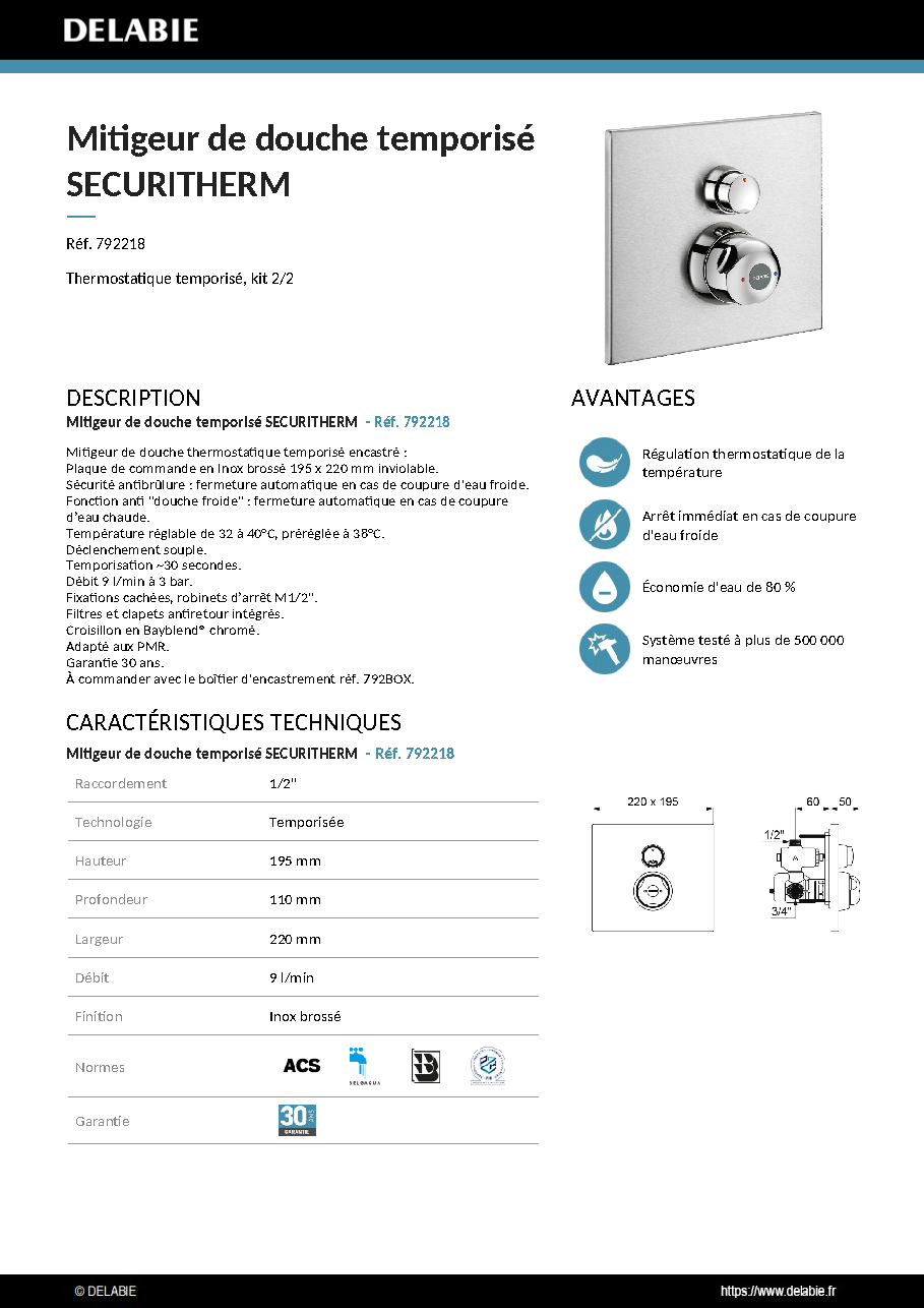 Fiche technique fournisseur