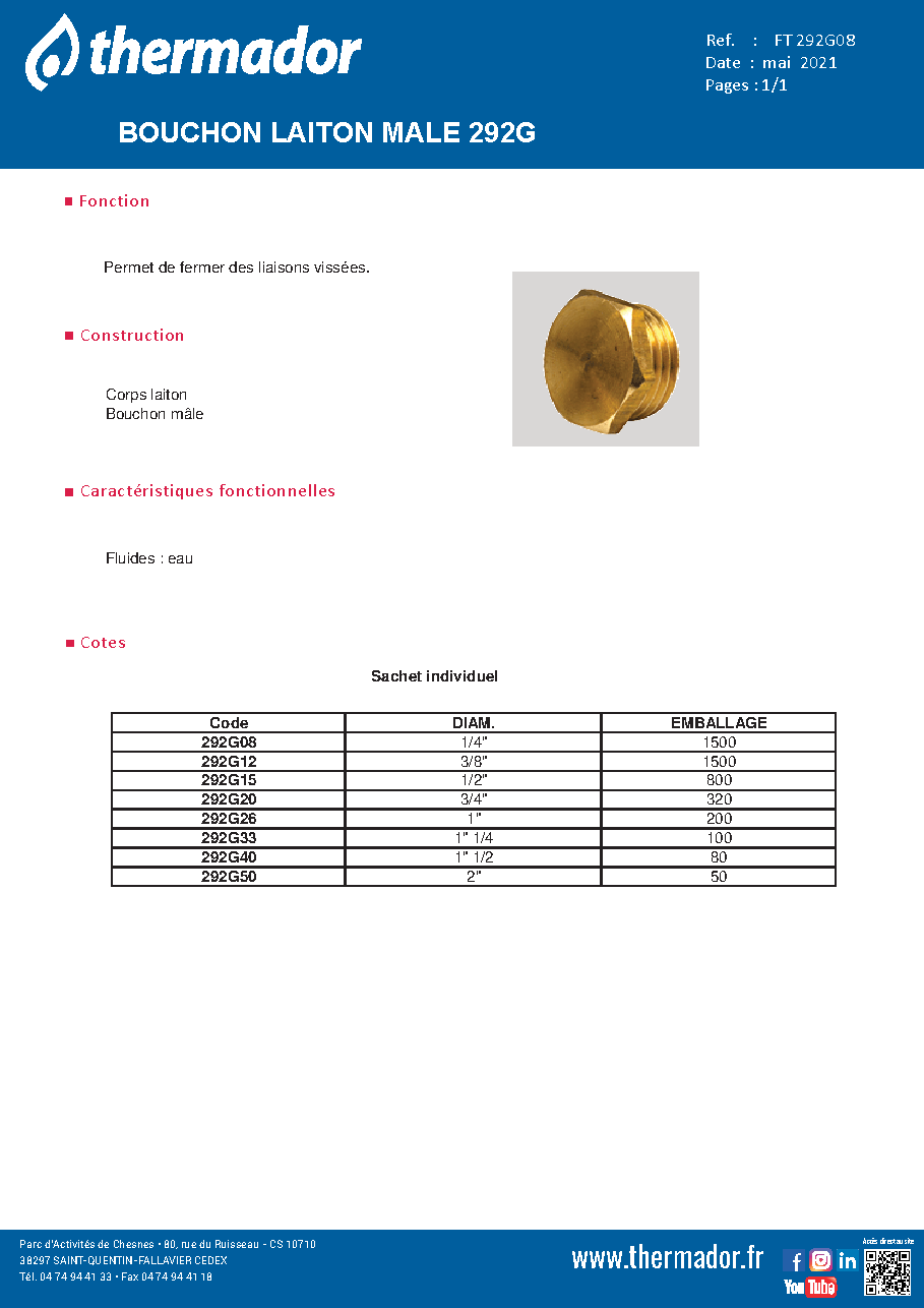 Fiche technique fournisseur