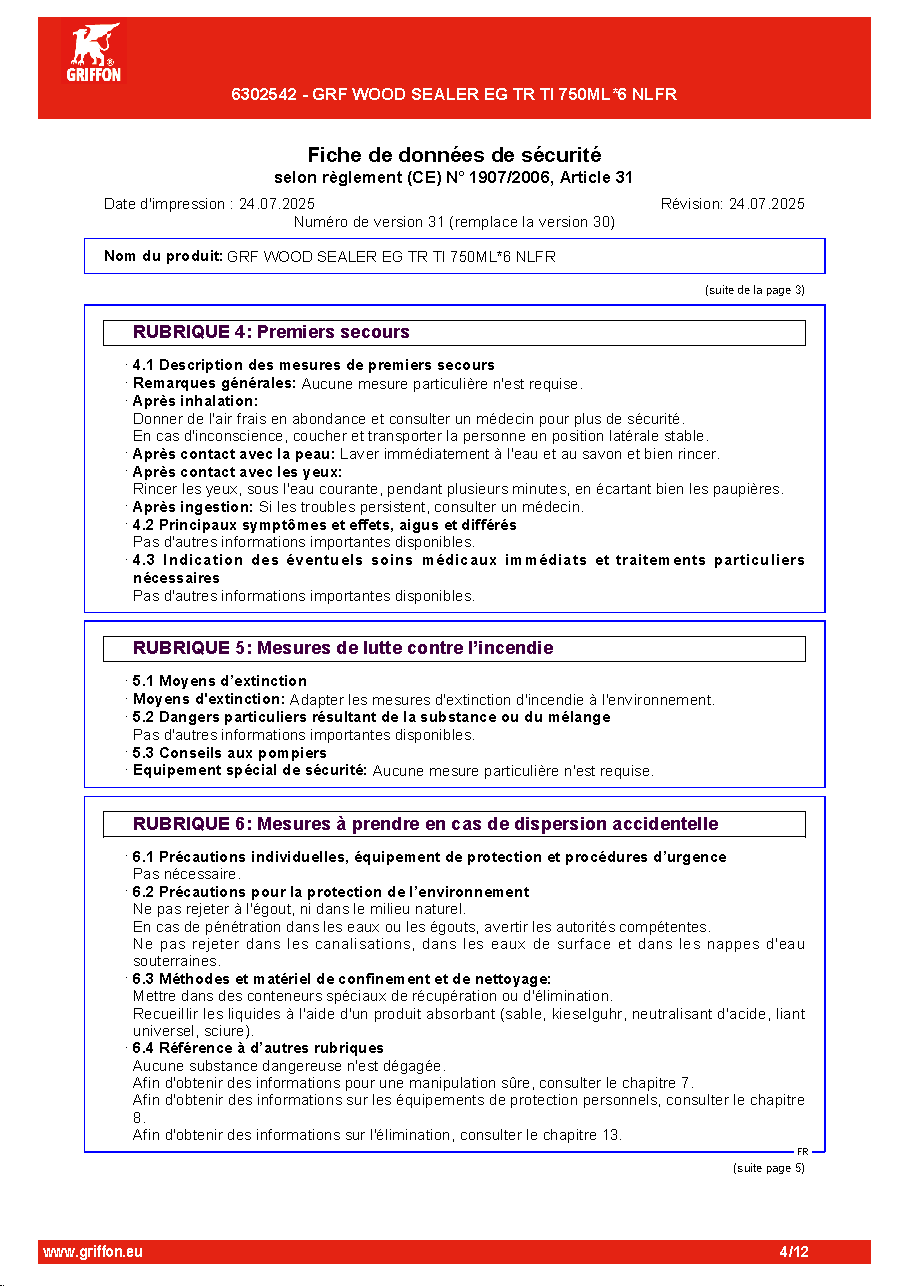 Fiche technique fournisseur