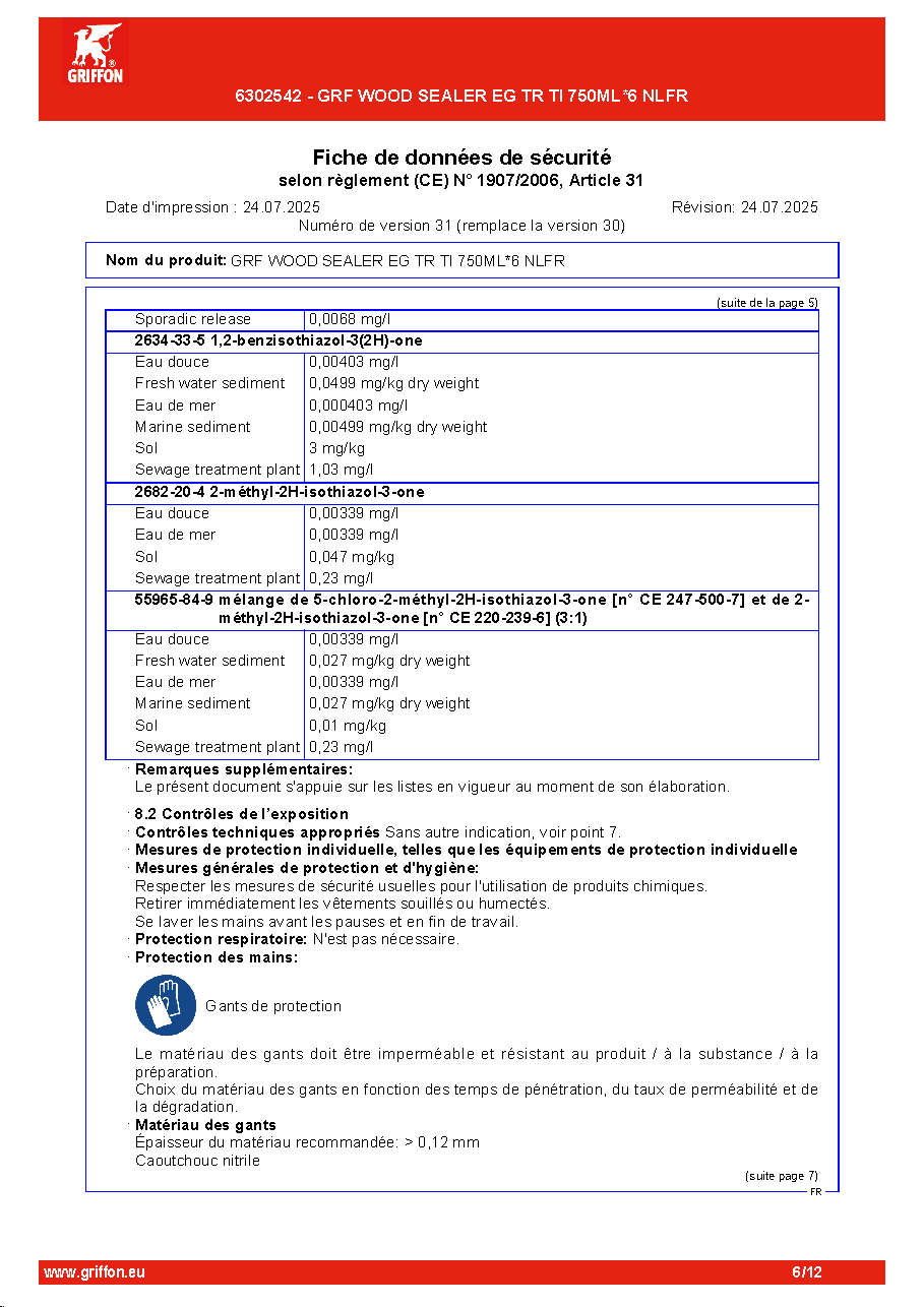 Fiche technique fournisseur
