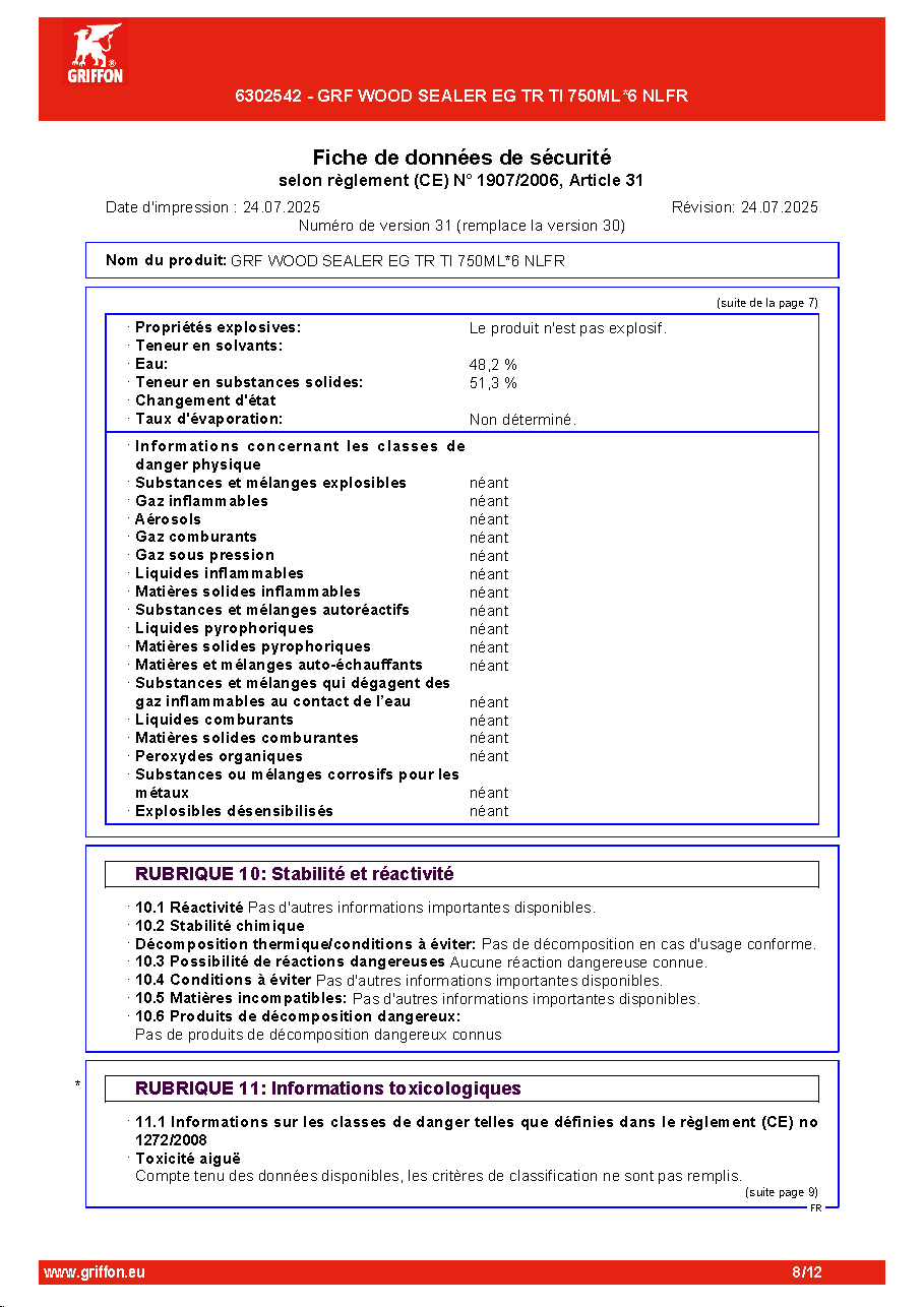 Fiche technique fournisseur