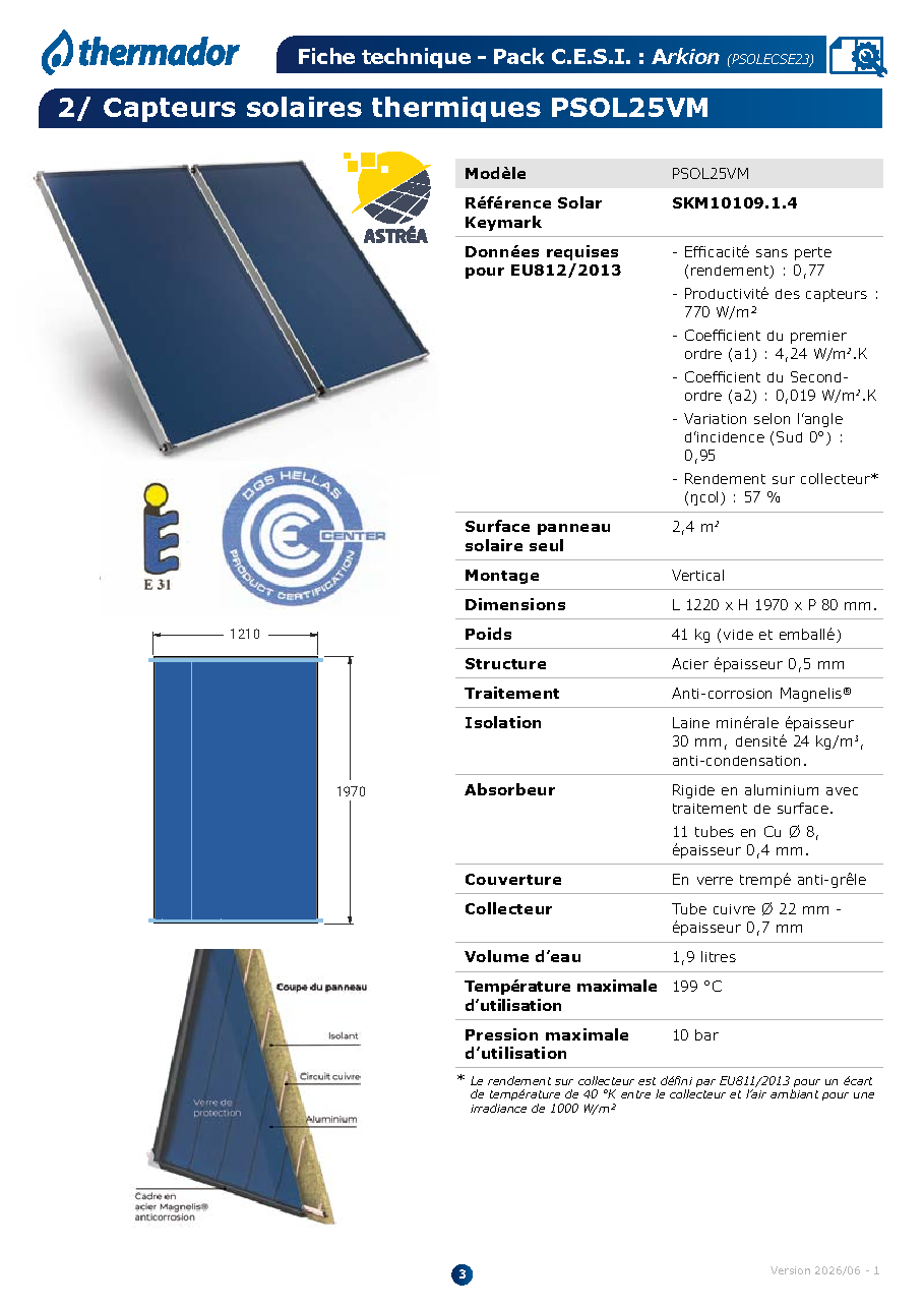 Fiche technique fournisseur