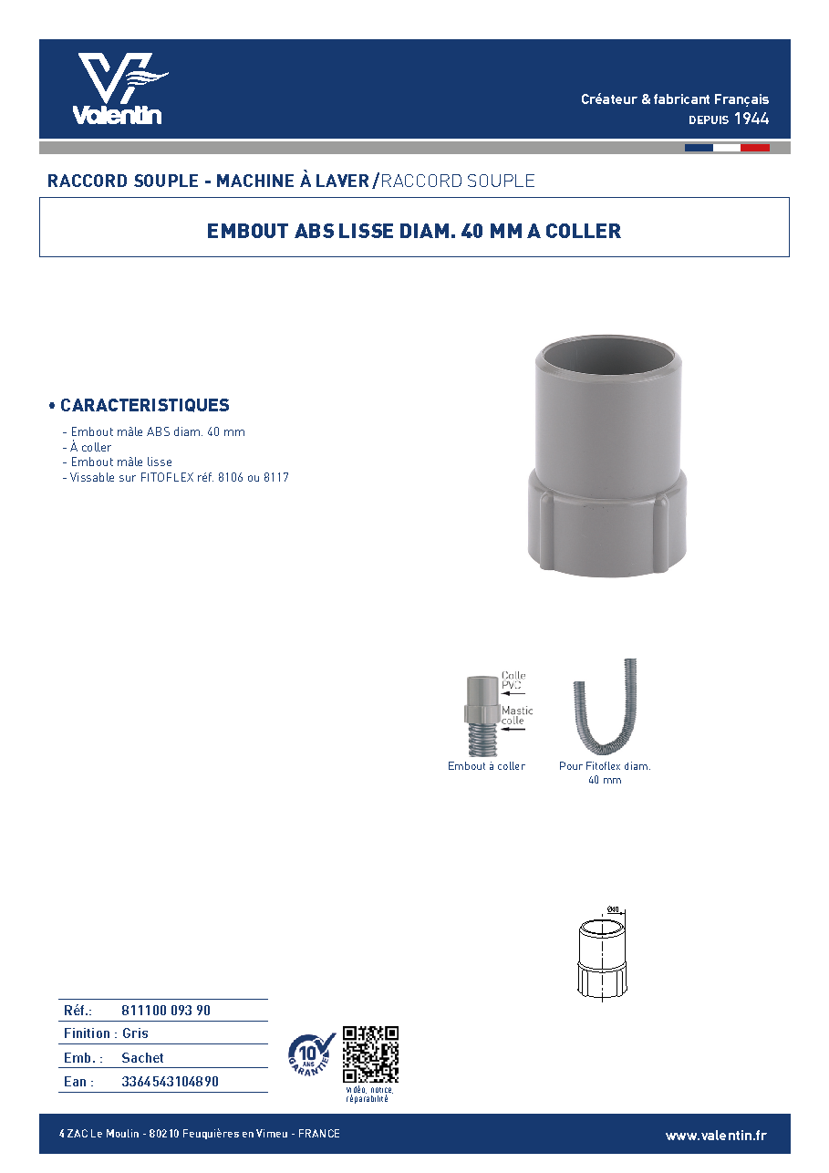 Fiche technique fournisseur