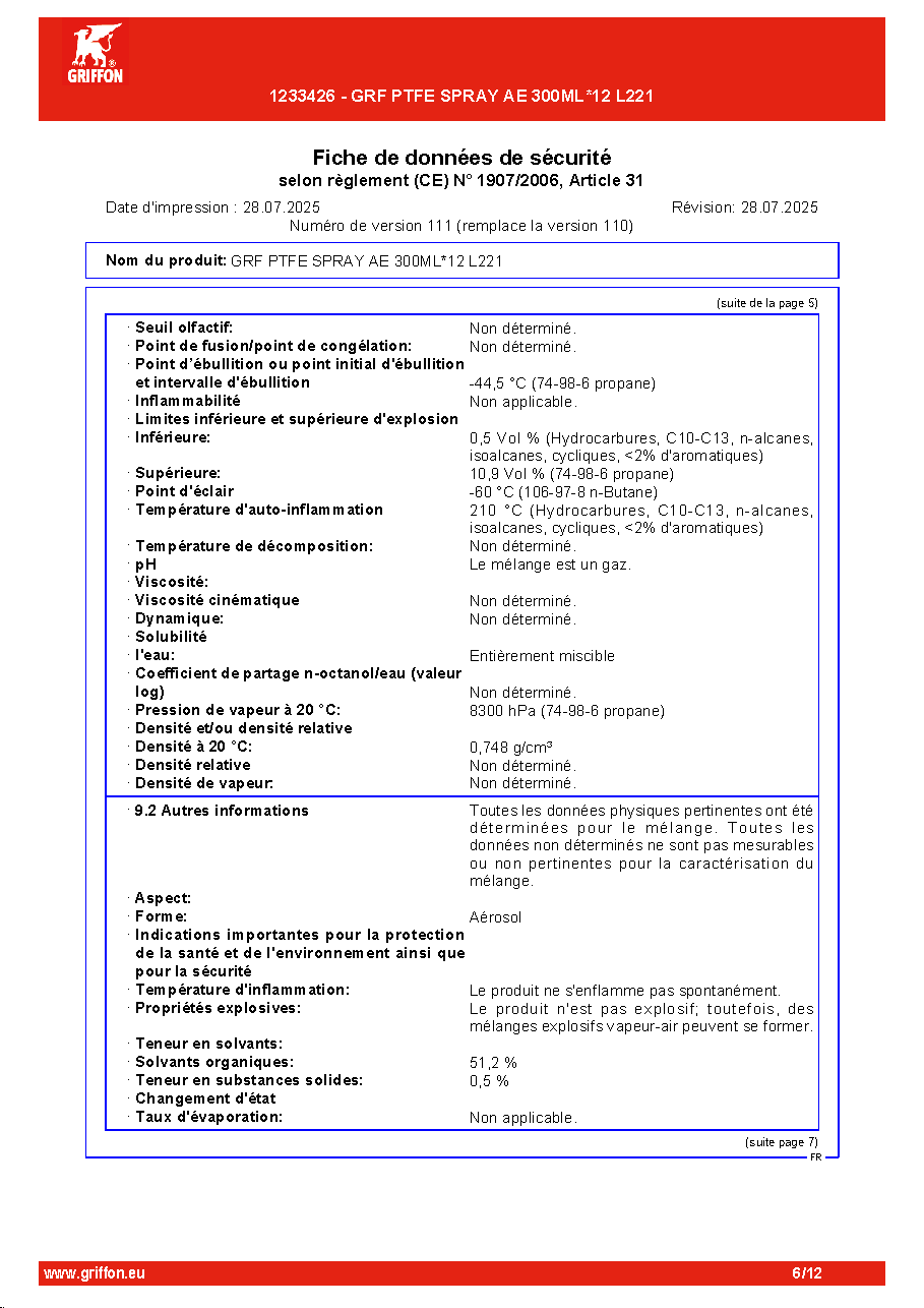 Fiche technique fournisseur