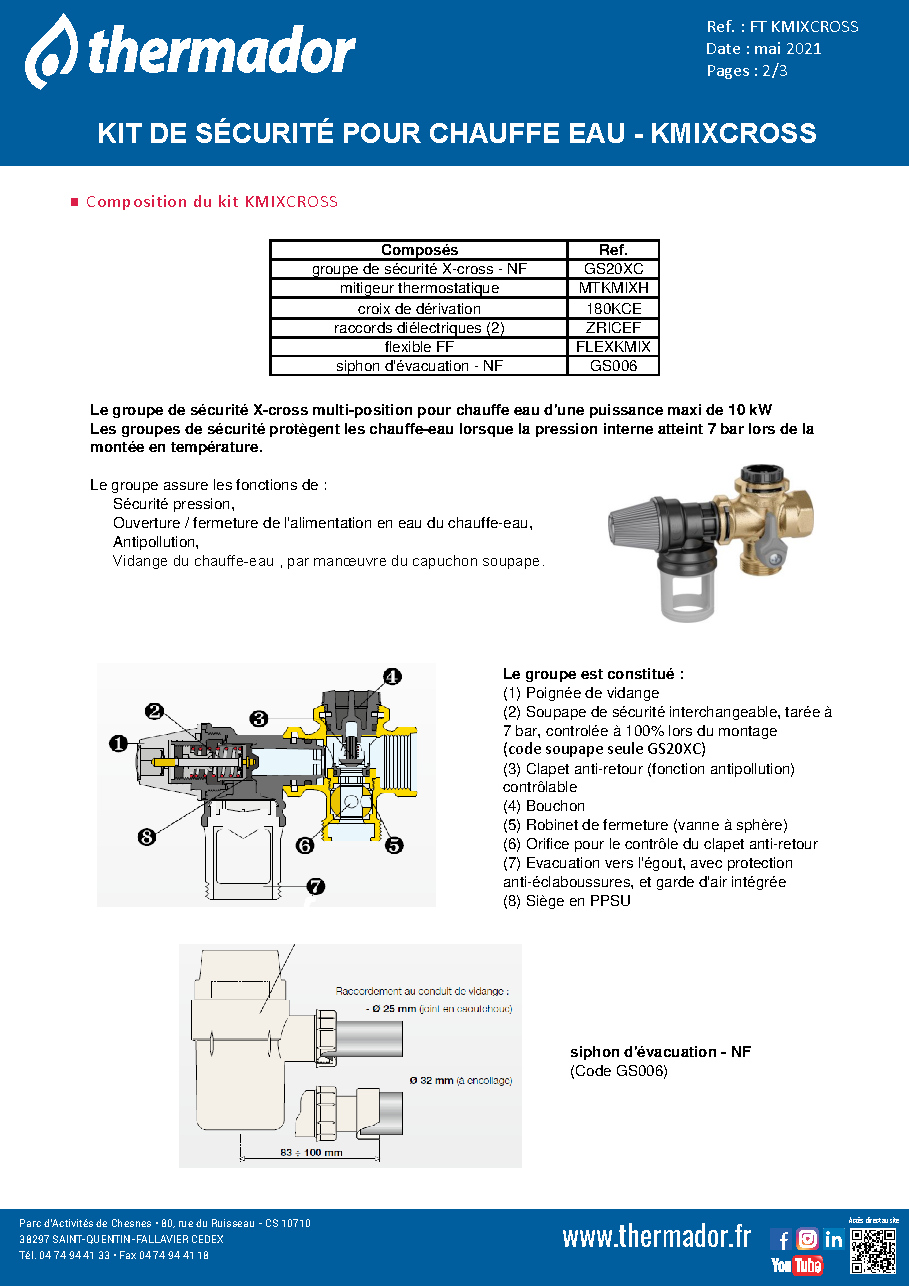 Fiche technique fournisseur