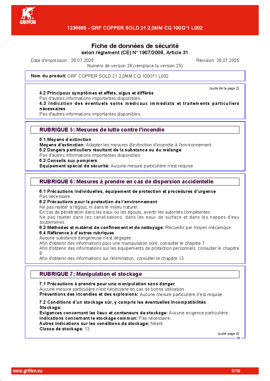 Fiche technique fournisseur