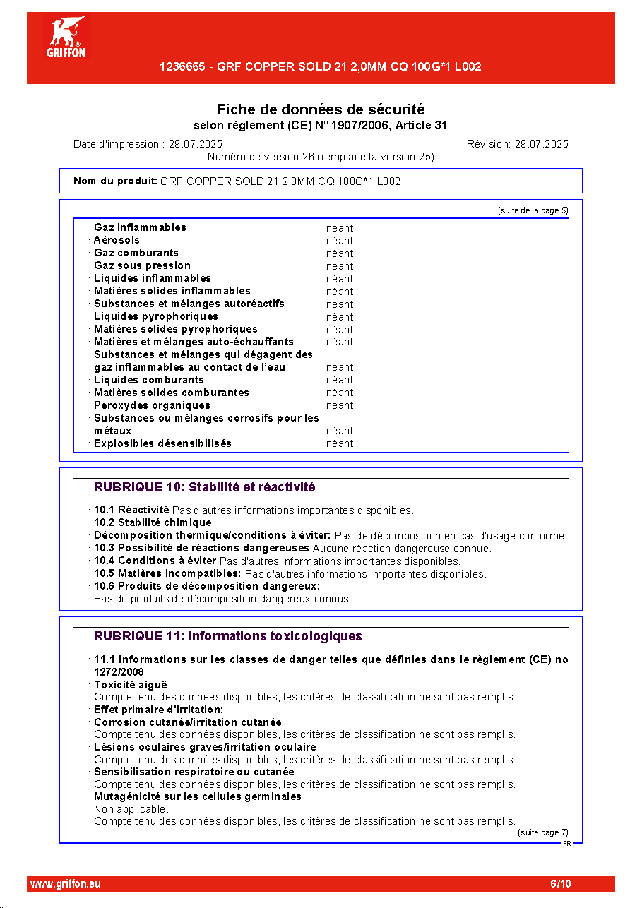 Fiche technique fournisseur
