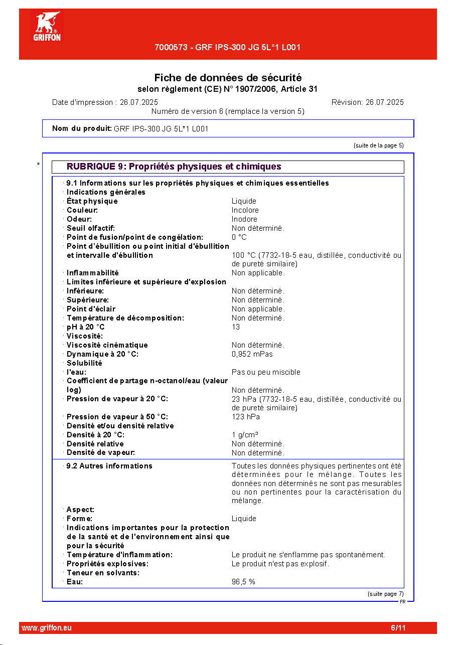 Fiche technique fournisseur