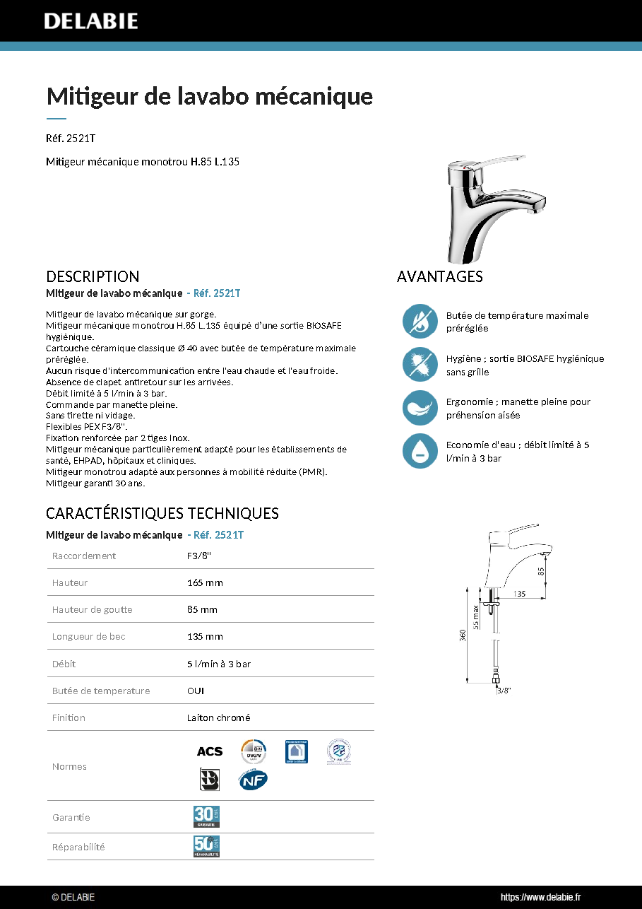 Fiche technique fournisseur