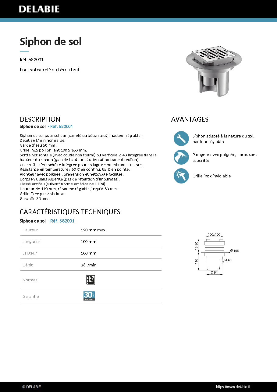 Fiche technique fournisseur