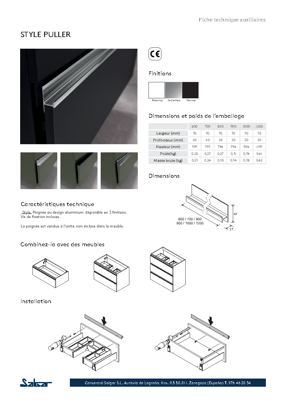 Fiche technique fournisseur