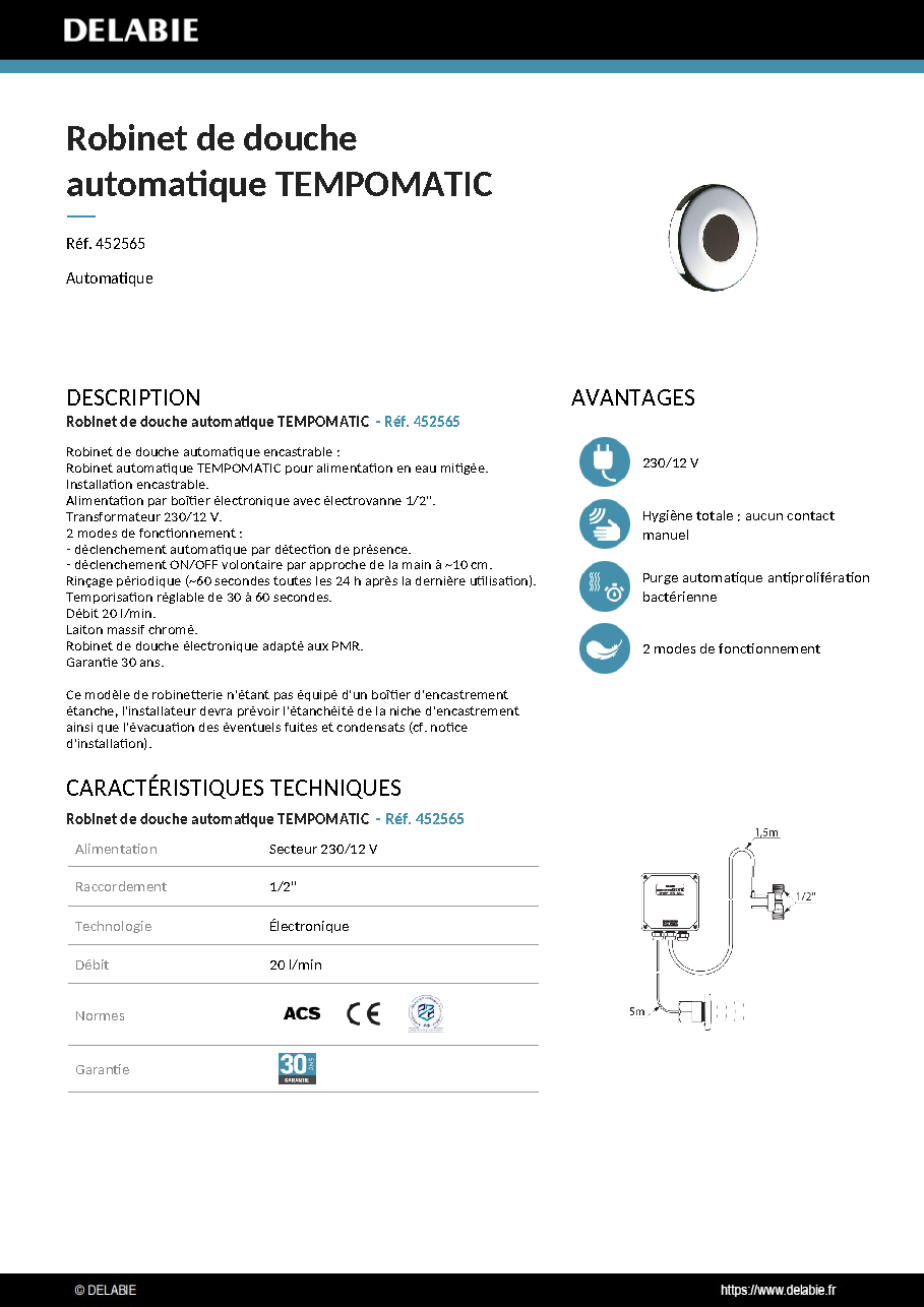 Fiche technique fournisseur