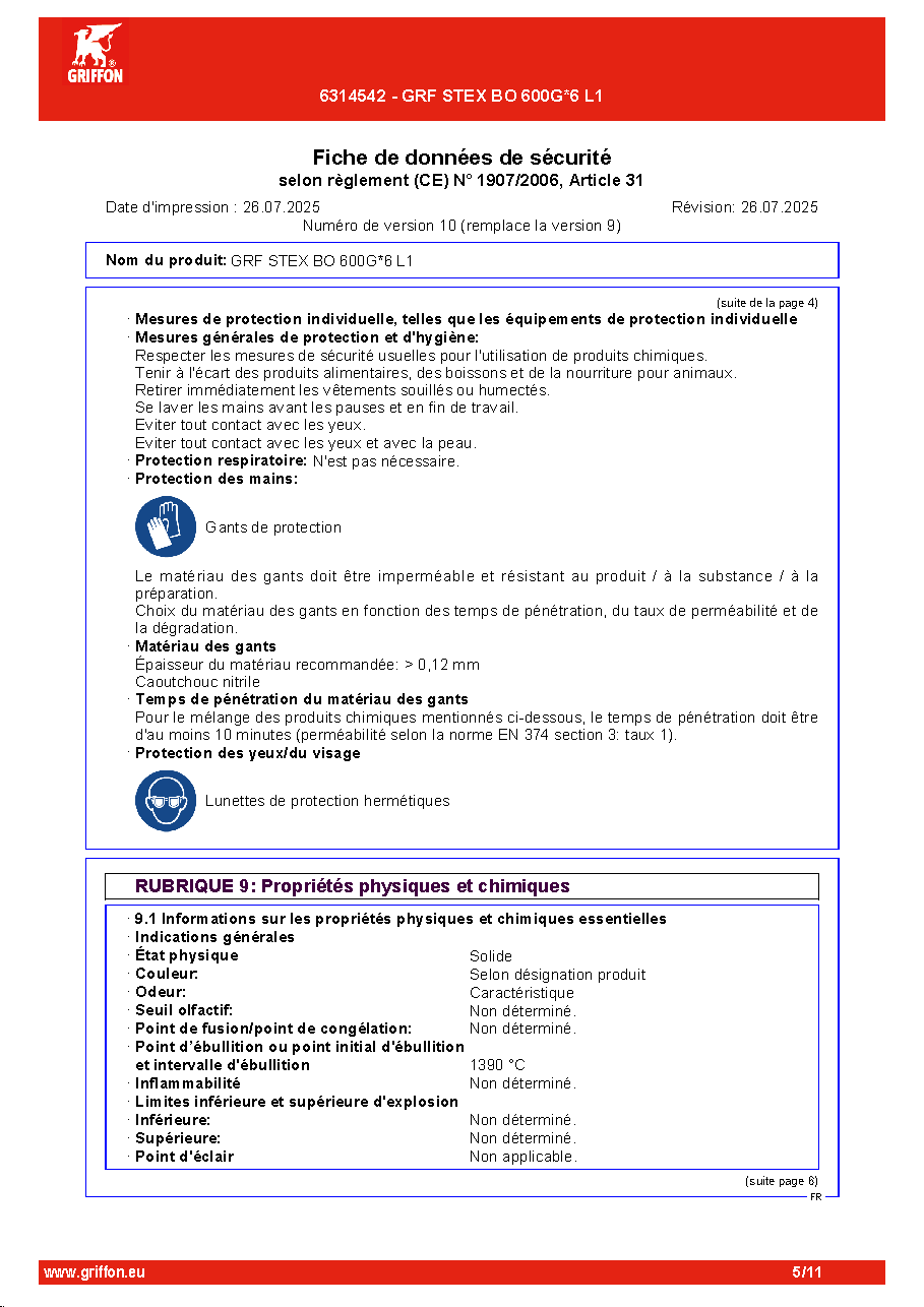Fiche technique fournisseur