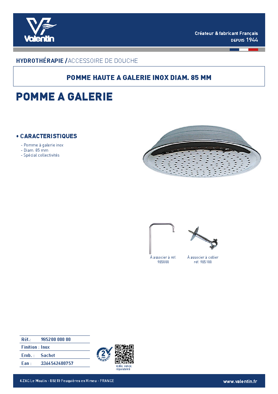 Fiche technique fournisseur