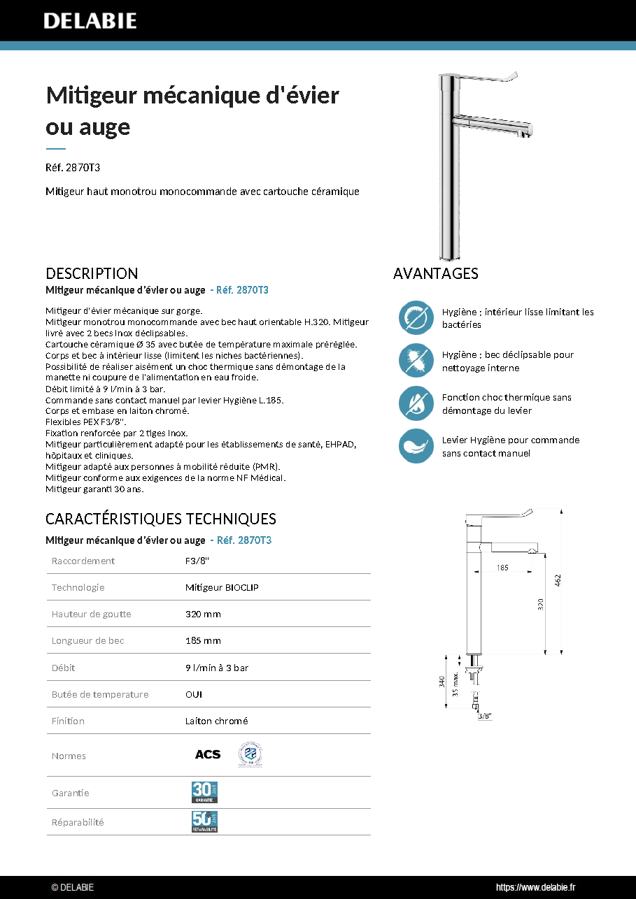Fiche technique fournisseur
