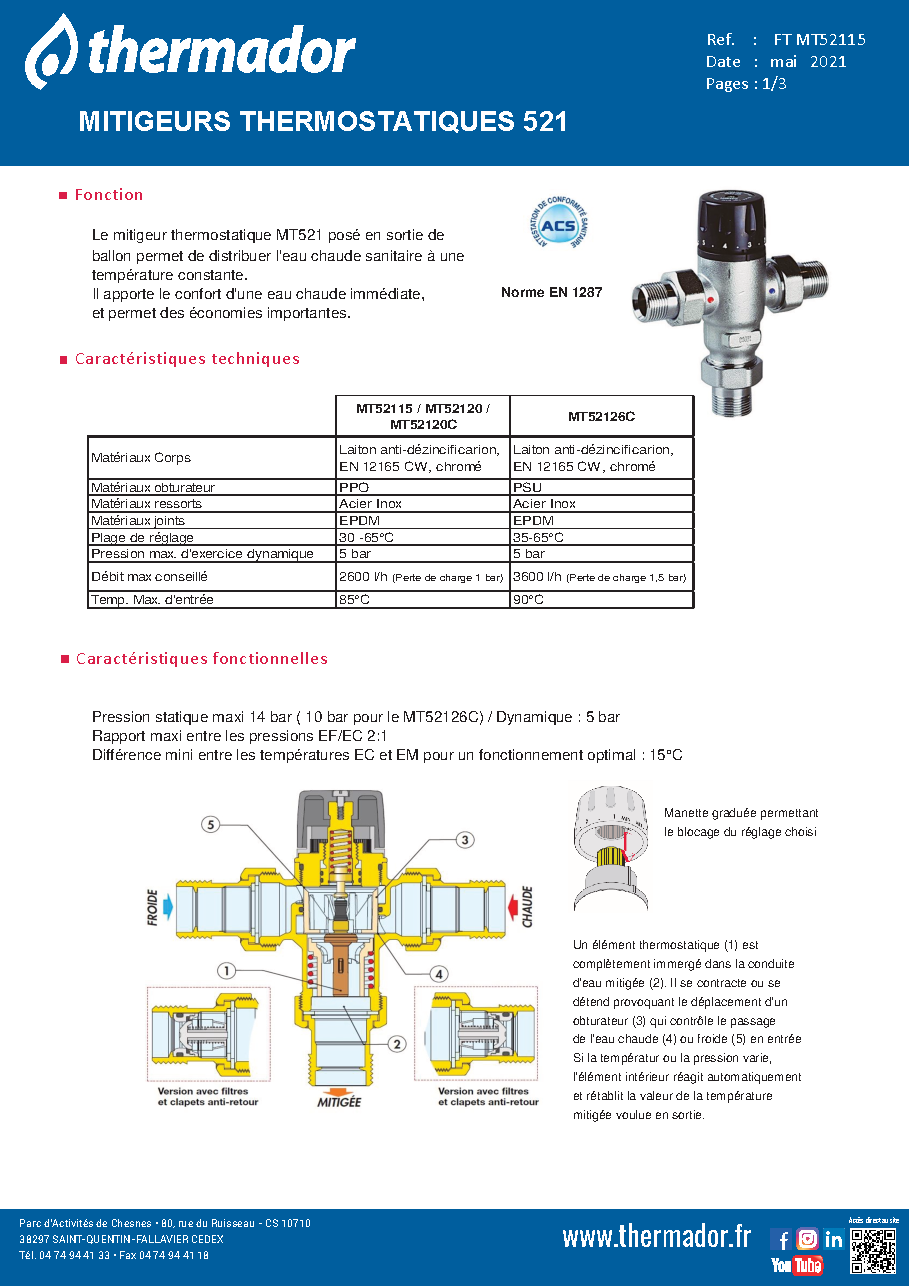 Fiche technique fournisseur